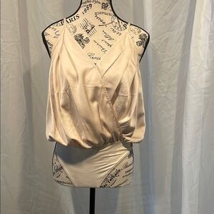 Elegant Cream Wrap Top
